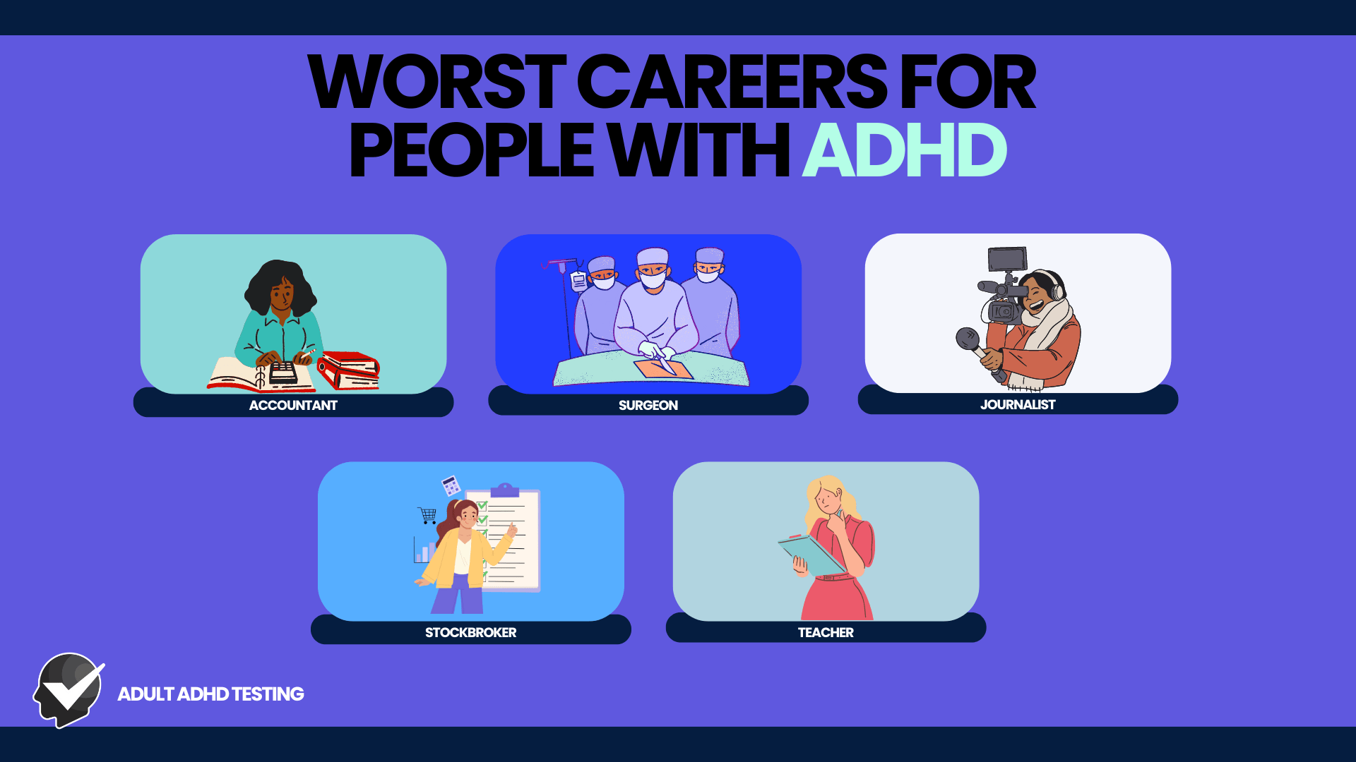 worst careers for ADHD