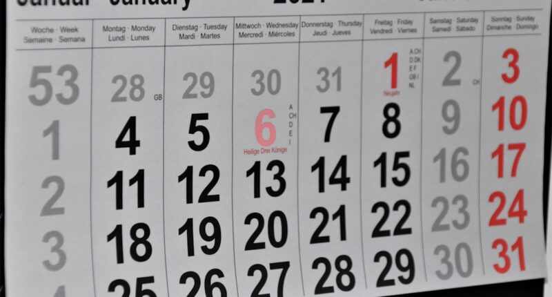 Photo Pills, Calendar